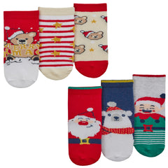 Baby Christmas Novelty Xmas Themed Socks 6 Pairs