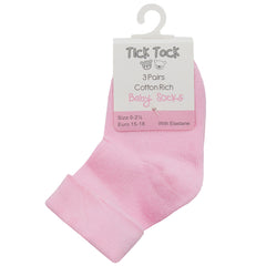 Baby Girls Turnover Socks Assorted 3 Pairs