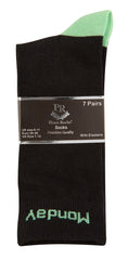 Men's 7 Pairs Days Of The Week Socks Multi - Plain