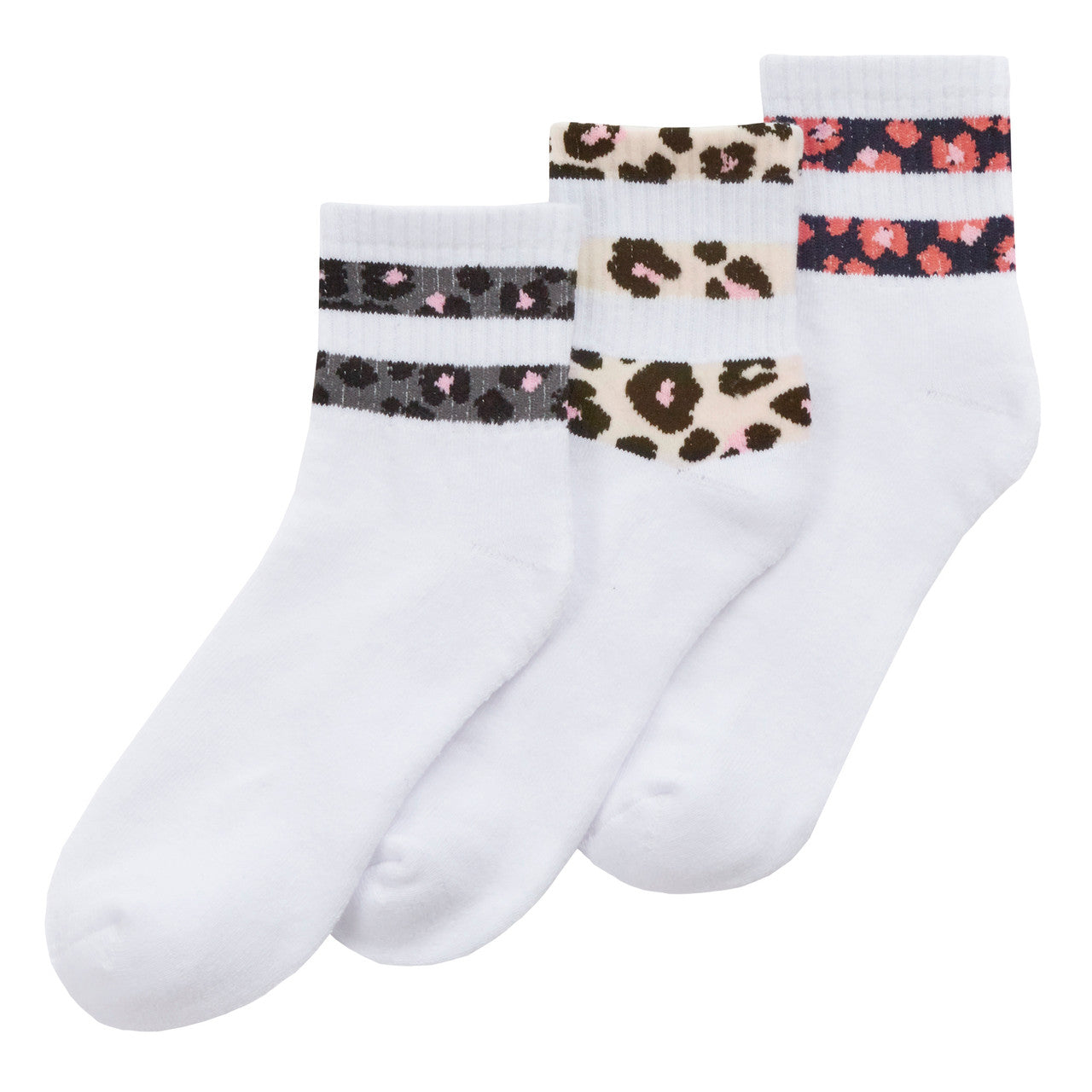 Ladies Cotton Rich Ribbed Sport Crew Socks