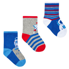 Baby Boys Design Socks Space 3 Pairs Astro Rocket