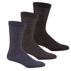 Mens Cushioned Diabetic Non Elastic Socks ASSORTED