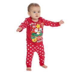 Baby Christmas Long Sleeved Santa Pyjamas Family Lounge Sets Red