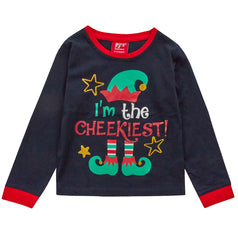 Infant Christmas Long Sleeved Matching Pyjamas Family Lounge Sets Navy