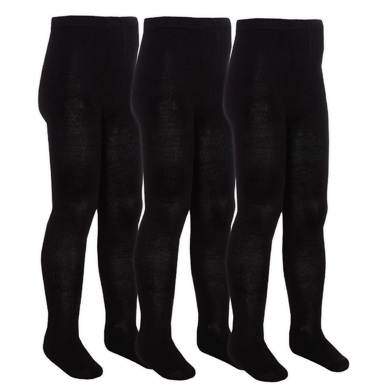 Girls Bamboo Super Gentle Soft Back To School Tights 3 Pairs - Black