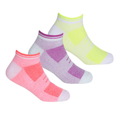 Girls Trainer Liner Socks Assorted 3 Pairs