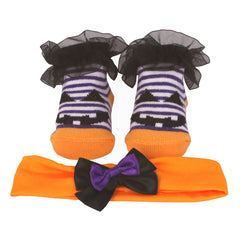 Baby Girls Halloween Tutu Costume Outfit Headband Crown Pumpkin