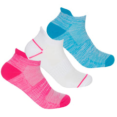 Womens Sports Trainer Liner Socks Assorted 3 Pairs