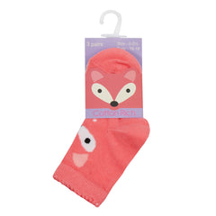 Baby Girls Novelty Design Socks Fox 3 Pairs