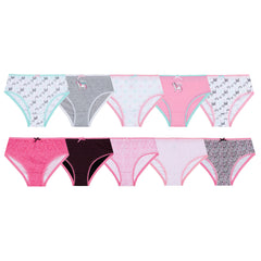 Girls Fun Novelty Print Brief Underwear Bunny Pack Of 5