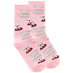 Womens Novelty Festive Christmas Funny Slogan Sock