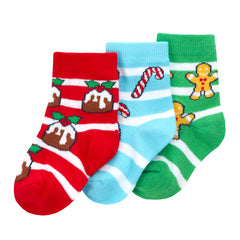 Baby Christmas Novelty Santa Themed Socks 6 Pairs