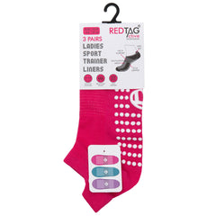 Womens Trainer Liner Socks Non Slip Sole Grip