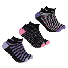 Womens Bamboo Ankle Socks 3 Pairs Purple