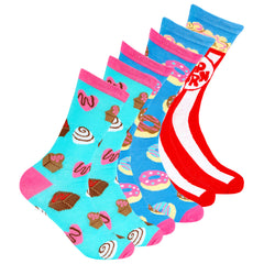 Womens Funky Funny Colourful Socks 3 Pairs