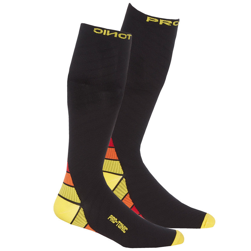 Mens 1 Pair Compression Knee High Sport Socks - Yellow