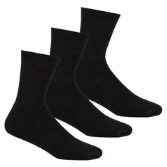 Boys Sports School Uniform PE Plain Socks 3 Pairs