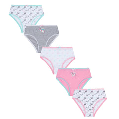 Girls Fun Novelty Print Brief Underwear Bunny Pack Of 5