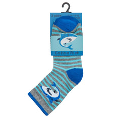 Boys Novelty Animal Theme Socks 3 Pairs Shark