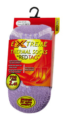 Girls Extreme Thermal Socks Striped With Grippers Tog 2.45 Lilac