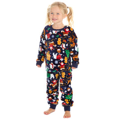 Infants Christmas Sherpa Fleece Long Sleeve Pyjamas 2 Piece