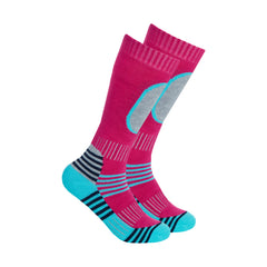 Kids Teens Girls Ski Warm Hiking Trekking Socks 2 Pairs Pink