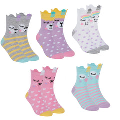 Girls Novelty Funky Design Socks Mix Set of 5 Pairs