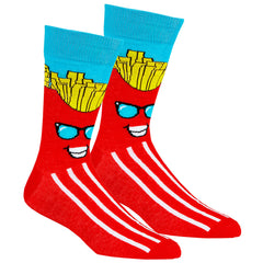 Mens Funky Funny Socks Red Chips