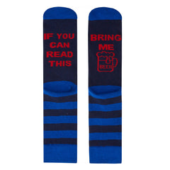 Mens 1 Pair Slogan Novelty Socks - If You Can Read