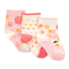 Baby Girls Scallop Edge Cotton Rich Crew Socks Coral