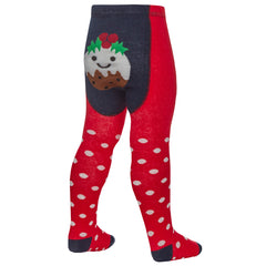 Baby Girls Christmas Tights Pudding - 1 Pair