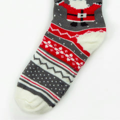 Womens Cosy Chunky Chirstmas Lounge Socks with Non Slip Grippers Santa