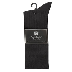 Mens 5 Pairs Multipack Classic Plain Rib Socks Black