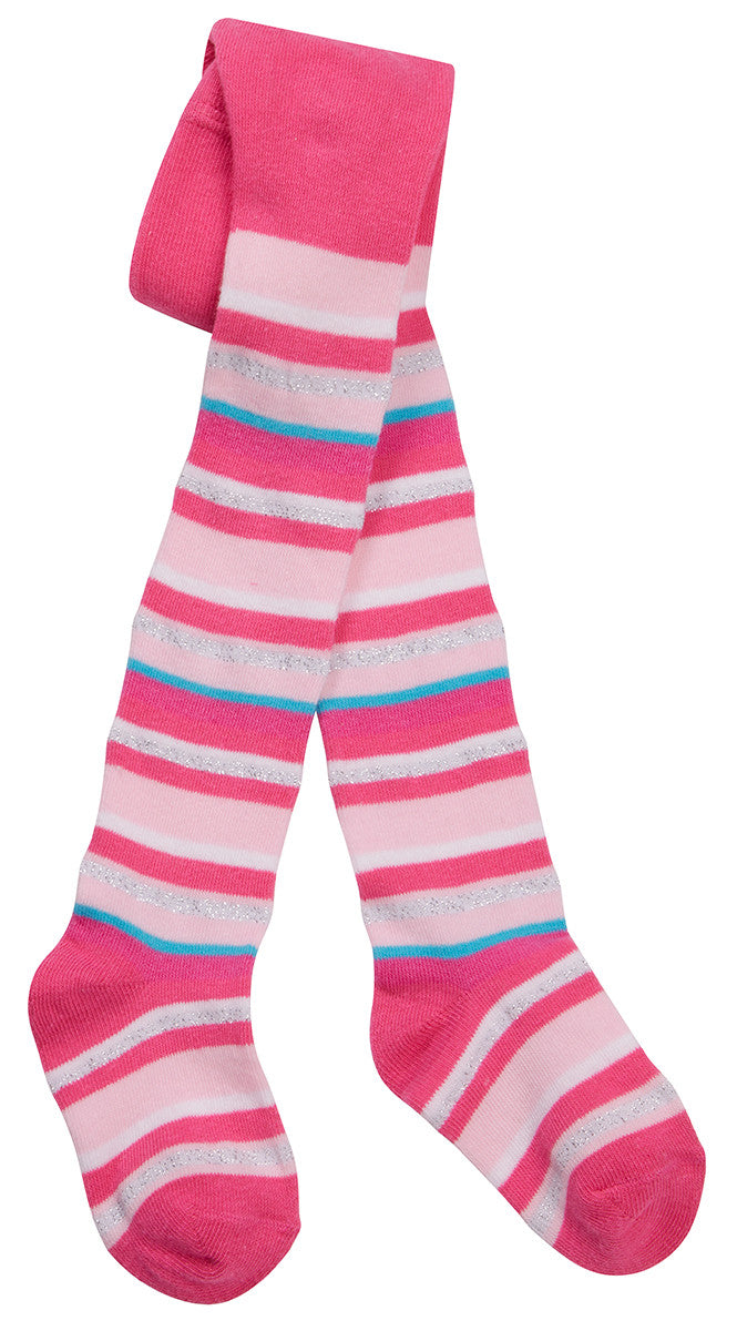 Baby Girls Stripe Printed Pattern Tights 1 Pair Pink