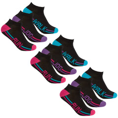 Women's Trainer Liner Walk Run Jog Ankle Socks 9 Pairs