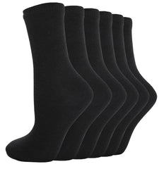 Unisex Girls Boys School Socks 3 Pairs Black