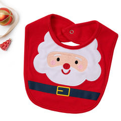 Baby Unisex Christmas Santa 3 Piece Hat Bib and Socks Gift Set