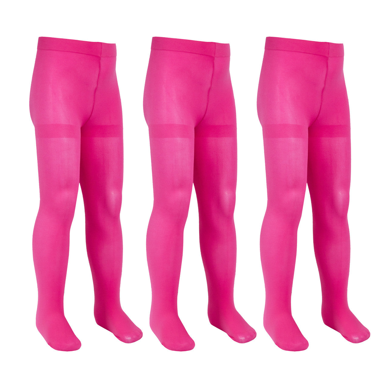 Girls Microfibre Tights Hot Pink - 3 Pairs