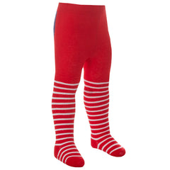 Babies Cotton Rich Novelty Christmas Design Tights Red