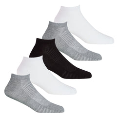 5 Pairs Mens Sports Trainer Liner Insert Low Cut Socks Assorted