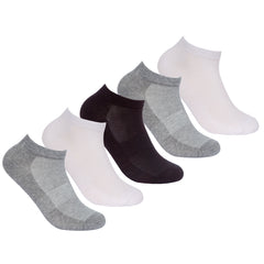 5 Pairs Womens Sports Active Trainer Liners Socks Assorted