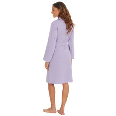 Womens Yarn Kimono Robe Lightweight Dressing Gown Lilac