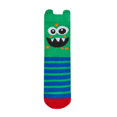 Boys Novelty Cartoon Socks 1 Pair Monster Green