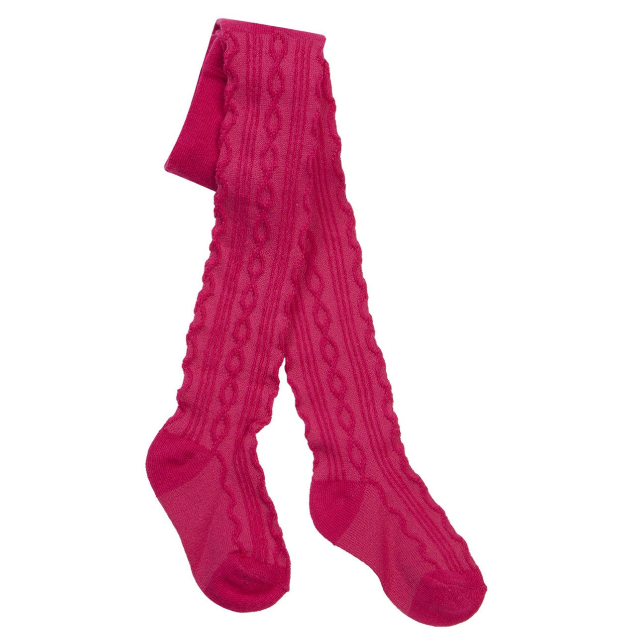 Baby Girls Plain Cable Knit Tights 1 Pair Pink