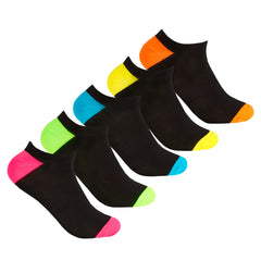 Womens Low Cut Trainer Socks Black 5 Pairs