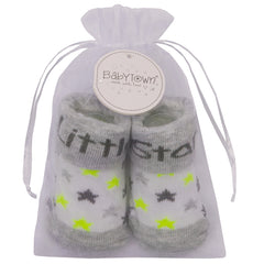 Baby Boys Socks Space Themed Booties Stars