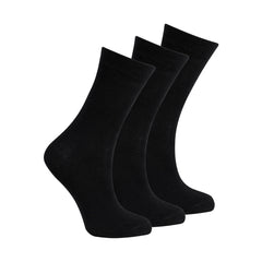 Unisex Girls Boys School Socks 3 Pairs Black