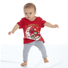 Baby Christmas Short Sleeved T-Shrit Red