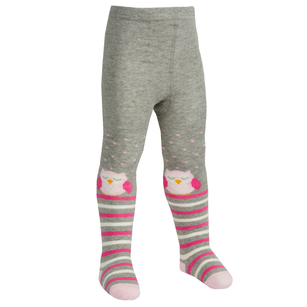 Baby Girls Designer Novelty Tights 1 Pair - Grey Owl