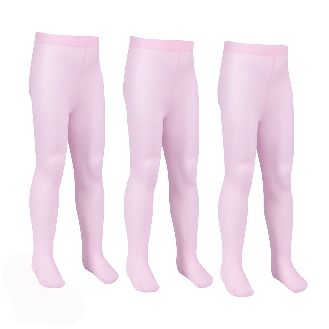 Girls Microfibre Tights Light Pink - 3 Pairs